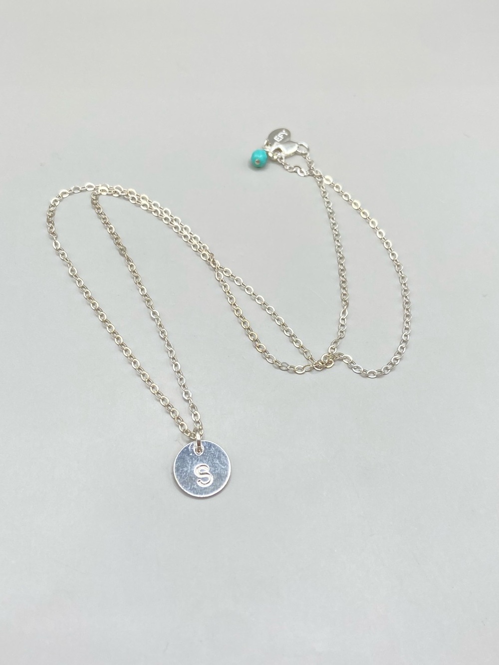 Efy Sterling Silver Initial S Disc Necklace